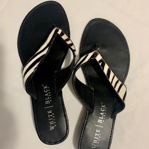 White House Black Market Zebra Sandals